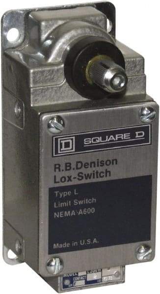 Square D - DPST, 2NO, 600 Volt, Screw Terminal, Rotary Spring Return Actuator, General Purpose Limit Switch - 1, 2, 4, 12, 13 NEMA Rating, IP67 IPR Rating - Americas Tooling