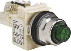 Schneider Electric - 120 VAC Green Lens Indicating Light - Screw Clamp Connector - Americas Tooling