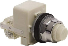 Schneider Electric - 120 VAC White Lens LED Indicating Light - Screw Clamp Connector - Americas Tooling