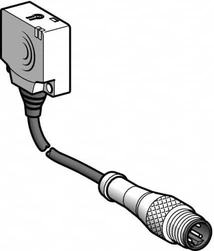 Telemecanique Sensors - PNP, 10 to 15mm Detection, Flat, Inductive Proximity Sensor - 3 Wires, IP67, 12 to 24 VDC, 26mm Wide - Americas Tooling