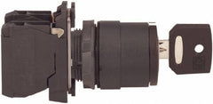 Schneider Electric - 22mm Mount Hole, 3 Position, Key Operated, Selector Switch with Contact Blocks - Maintained (MA), 2NO, Shock, Vibration and Water Resistant - Americas Tooling