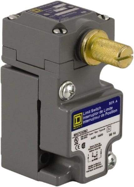 Square D - SPDT, NC/NO, 600 Volt Screw Terminal, Rotary Head Actuator, General Purpose Limit Switch - 1, 2, 4, 6, 12, 13, 6P NEMA Rating, IP67 IPR Rating - Americas Tooling