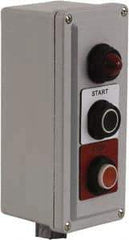 Square D - 3 Operator, Pushbutton Control Station - Start-Stop (Legend), Momentary Switch, NO/2NC Contact, NEMA 1, 13, 3, 4 - Americas Tooling