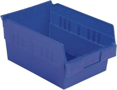 LEWISBins+ - 11-5/8" Deep, Blue Hopper Shelf Bin - 6" High x 8-3/8" Wide x 11-5/8" Long - Americas Tooling