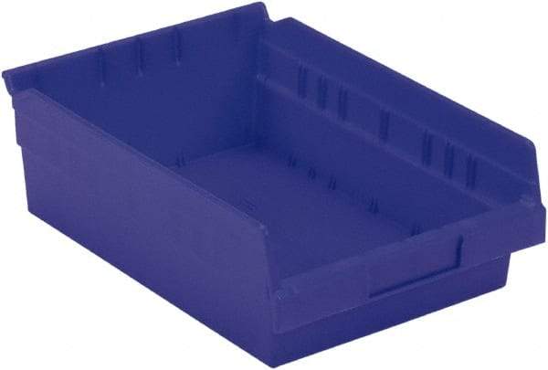 LEWISBins+ - 11-5/8" Deep, Blue Hopper Shelf Bin - 4" High x 8-3/8" Wide x 11-5/8" Long - Americas Tooling