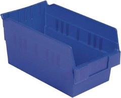 LEWISBins+ - 11-5/8" Deep, Blue Hopper Shelf Bin - 6" High x 6-5/8" Wide x 11-5/8" Long - Americas Tooling