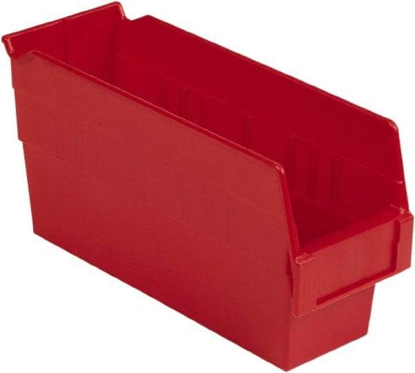 LEWISBins+ - 11-5/8" Deep, Red Hopper Shelf Bin - 6" High x 4-1/8" Wide x 11-5/8" Long - Americas Tooling