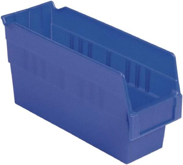 LEWISBins+ - 11-5/8" Deep, Blue Hopper Shelf Bin - 6" High x 4-1/8" Wide x 11-5/8" Long - Americas Tooling