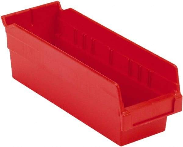 LEWISBins+ - 11-5/8" Deep, Red Hopper Shelf Bin - 4" High x 4-1/8" Wide x 11-5/8" Long - Americas Tooling