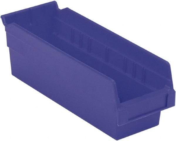 LEWISBins+ - 11-5/8" Deep, Blue Hopper Shelf Bin - 4" High x 4-1/8" Wide x 11-5/8" Long - Americas Tooling