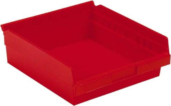 LEWISBins+ - 11-5/8" Deep, Red Hopper Shelf Bin - 4" High x 11-1/8" Wide x 11-5/8" Long - Americas Tooling