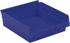 LEWISBins+ - 11-5/8" Deep, Blue Hopper Shelf Bin - 4" High x 11-1/8" Wide x 11-5/8" Long - Americas Tooling