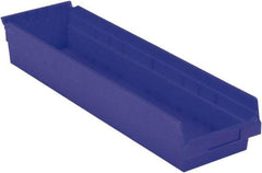 LEWISBins+ - 23-5/8" Deep, Blue Hopper Shelf Bin - 4" High x 6-5/8" Wide x 23-5/8" Long - Americas Tooling