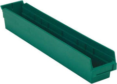 LEWISBins+ - 23-5/8" Deep, Green Hopper Shelf Bin - 4" High x 4-1/8" Wide x 23-5/8" Long - Americas Tooling