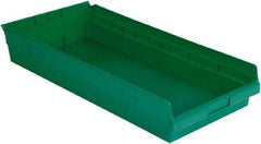 LEWISBins+ - 23-5/8" Deep, Green Hopper Shelf Bin - 4" High x 11-1/8" Wide x 23-5/8" Long - Americas Tooling