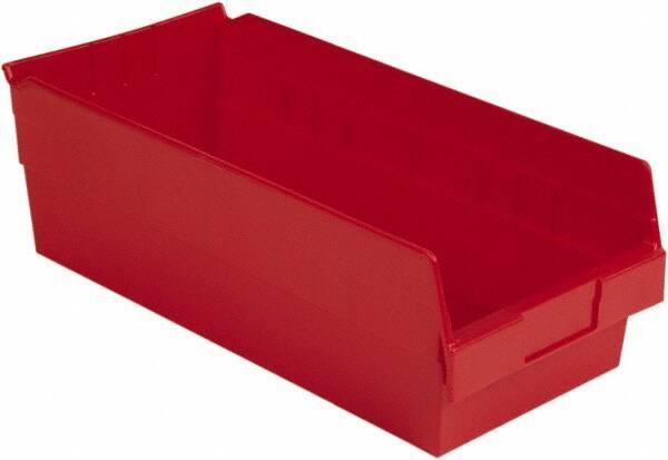 LEWISBins+ - 17-7/8" Deep, Red Hopper Shelf Bin - 6" High x 8-3/8" Wide x 17-7/8" Long - Americas Tooling