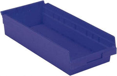 LEWISBins+ - 17-7/8" Deep, Blue Hopper Shelf Bin - 4" High x 8-3/8" Wide x 17-7/8" Long - Americas Tooling