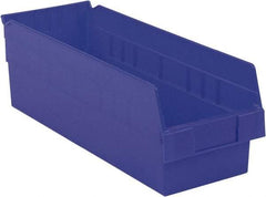 LEWISBins+ - 17-7/8" Deep, Blue Hopper Shelf Bin - 6" High x 6-5/8" Wide x 17-7/8" Long - Americas Tooling