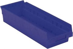 LEWISBins+ - 17-7/8" Deep, Blue Hopper Shelf Bin - 4" High x 6-5/8" Wide x 17-7/8" Long - Americas Tooling