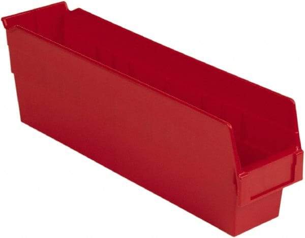 LEWISBins+ - 17-7/8" Deep, Red Hopper Shelf Bin - 6" High x 4-1/8" Wide x 17-7/8" Long - Americas Tooling