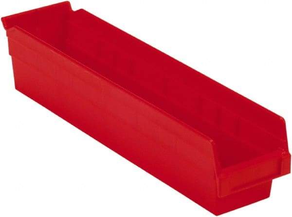 LEWISBins+ - 17-7/8" Deep, Red Hopper Shelf Bin - 4" High x 4-1/8" Wide x 17-7/8" Long - Americas Tooling