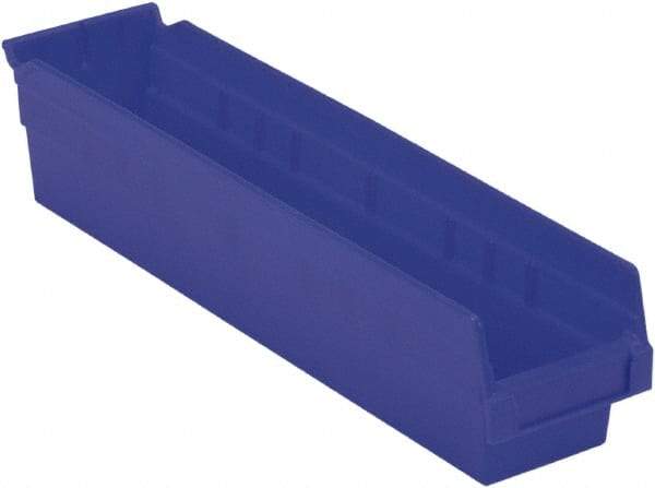 LEWISBins+ - 17-7/8" Deep, Blue Hopper Shelf Bin - 4" High x 4-1/8" Wide x 17-7/8" Long - Americas Tooling