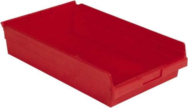 LEWISBins+ - 17-7/8" Deep, Red Hopper Shelf Bin - 4" High x 11-1/8" Wide x 17-7/8" Long - Americas Tooling