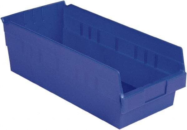 LEWISBins+ - 17-7/8" Deep, Blue Hopper Shelf Bin - 6" High x 8-3/8" Wide x 17-7/8" Long - Americas Tooling