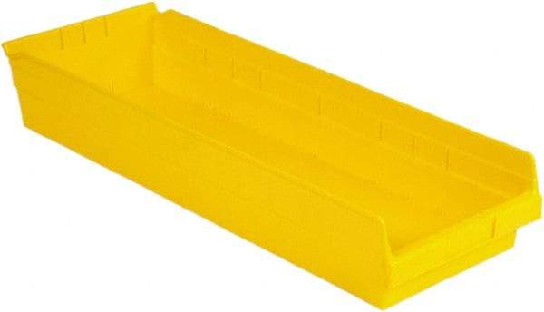 LEWISBins+ - 23-5/8" Deep, Yellow Hopper Shelf Bin - 4" High x 8-3/8" Wide x 23-5/8" Long - Americas Tooling