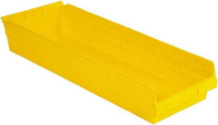 LEWISBins+ - 23-5/8" Deep, Yellow Hopper Shelf Bin - 4" High x 8-3/8" Wide x 23-5/8" Long - Americas Tooling