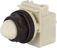 Schneider Electric - 110 VAC at 50/60 Hz via Transformer, 120 VAC at 50/60 Hz via Transformer White Lens Indicating Light - Round Lens, Screw Clamp Connector, Corrosion Resistant, Dust Resistant, Oil Resistant - Americas Tooling