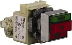 Schneider Electric - Extended Straight Pushbutton Switch Operator - Square Button - Americas Tooling