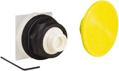 Schneider Electric - 30mm Mount Hole, Extended Mushroom Head, Pushbutton Switch Only - Round, Yellow Pushbutton, Momentary (MO) - Americas Tooling