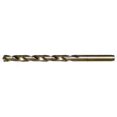 I RHS / RHC HSS-CO 8% (M42) 135 Degree Split Point Cobalt Heavy Duty Jobber Length Drill - Straw / Gold Oxide - Exact Industrial Supply