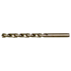 D RHS / RHC HSS-CO 8% (M42) 135 Degree Split Point NAS907 Type J Cobalt Heavy Duty Jobber Drill - Straw / Gold Oxide - Exact Industrial Supply