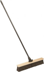 Ability One - 24" Medium Duty Polypropylene Push Broom - Wood Block, Bolt-On Handle Connection - Americas Tooling