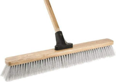 Harper Brush - 24" Fine Particle Synthetic Push Broom - 2-7/8" Bristle Length, Wood Block, Bolt-On Handle Connection, Handle Included - Americas Tooling