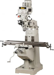 Enco - 9" Table Width x 49" Table Length, Variable Speed Pulley Control, 1 Phase Knee Milling Machine - R8 Spindle Taper, 3 hp - Americas Tooling