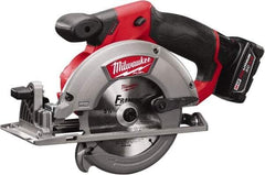 Milwaukee Tool - 12 Volt, 5-3/8" Blade, Cordless Circular Saw - 3,600 RPM, 1 Lithium-Ion Battery Included - Americas Tooling