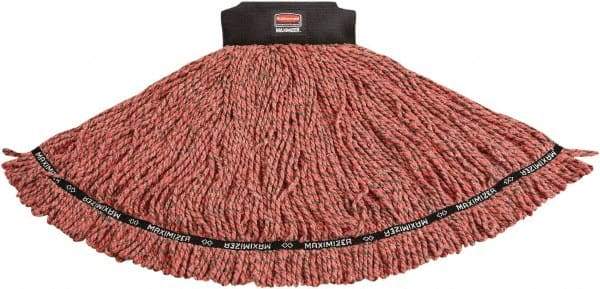 Rubbermaid - 2-1/2" Black Head Band, Medium Blended Fiber Loop End Mop Head - 4 Ply, Clamp Jaw & Side Loading Connection - Americas Tooling