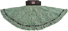 Rubbermaid - 2-1/2" Black Head Band, Medium Blended Fiber Loop End Mop Head - 4 Ply, Clamp Jaw & Side Loading Connection - Americas Tooling