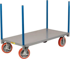 Little Giant - 3,600 Lb Capacity Steel Pipe Stake Truck - Steel Deck, 24" OAW, 36" Platform Length, Polyurethane Casters - Americas Tooling