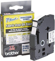 Brother - 1/2" Wide x 108" Long, White Label Tape - For Label Maker - Americas Tooling
