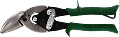 Midwest Snips - 1-1/4" Length of Cut, Right Pattern Offset Aviation Snip - 9-3/4" OAL, 18 AWG Steel Capacity - Americas Tooling