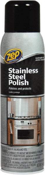 ZEP Commercial - 14 fl oz Liquid Stainless Steel Cleaner & Polish - Citrus Scented, Aerosol Container - Americas Tooling