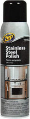 ZEP Commercial - 14 fl oz Liquid Stainless Steel Cleaner & Polish - Citrus Scented, Aerosol Container - Americas Tooling