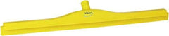 Vikan - 27.6" Polypropylene Blade Floor Squeegee Frame - Threaded End, Double Edge, Yellow, Polypropylene Holder - Americas Tooling