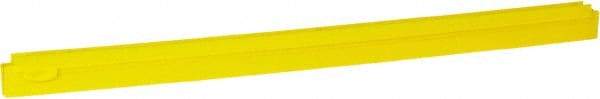 Vikan - 27.6" Polypropylene Blade Squeegee Refill - Threaded End, Double Edge, Yellow, Polypropylene Holder, Use with 77156 - Americas Tooling