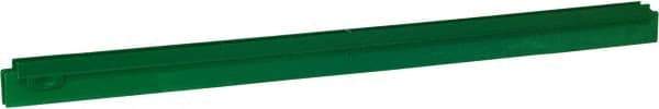 Vikan - 27.6" Polypropylene Blade Squeegee Refill - Threaded End, Double Edge, Green, Polypropylene Holder, Use with 77152 - Americas Tooling