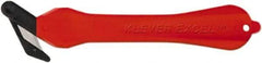 Klever Innovations - Fixed Safety Cutter - 1-1/4" Carbon Steel Blade, Red Plastic Handle, 1 Blade Included - Americas Tooling